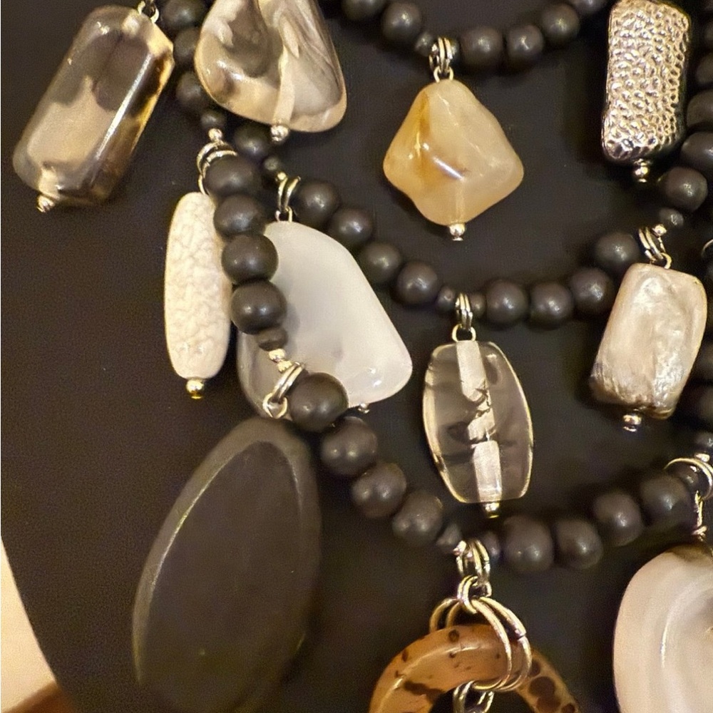 Chico’s Chunky Boho Multi-Strand Statement Neckla… - image 2